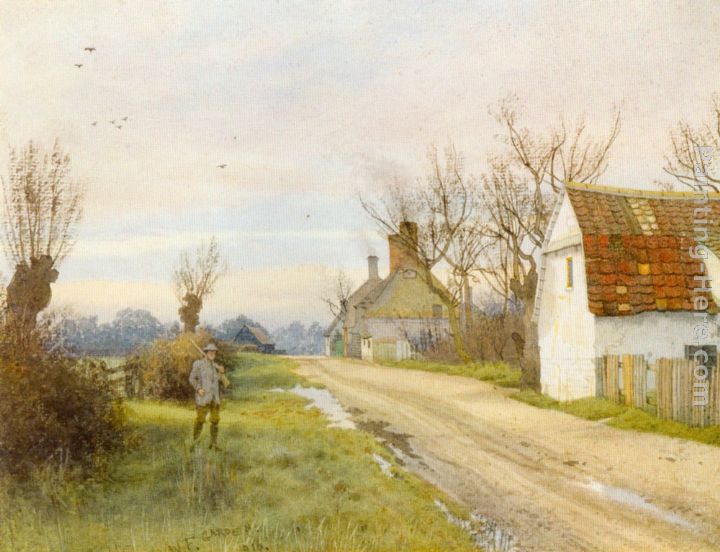 Hemingford Grey, Near St. Ives, Huntingdonshire painting - William Fraser Garden Hemingford Grey, Near St. Ives, Huntingdonshire art painting